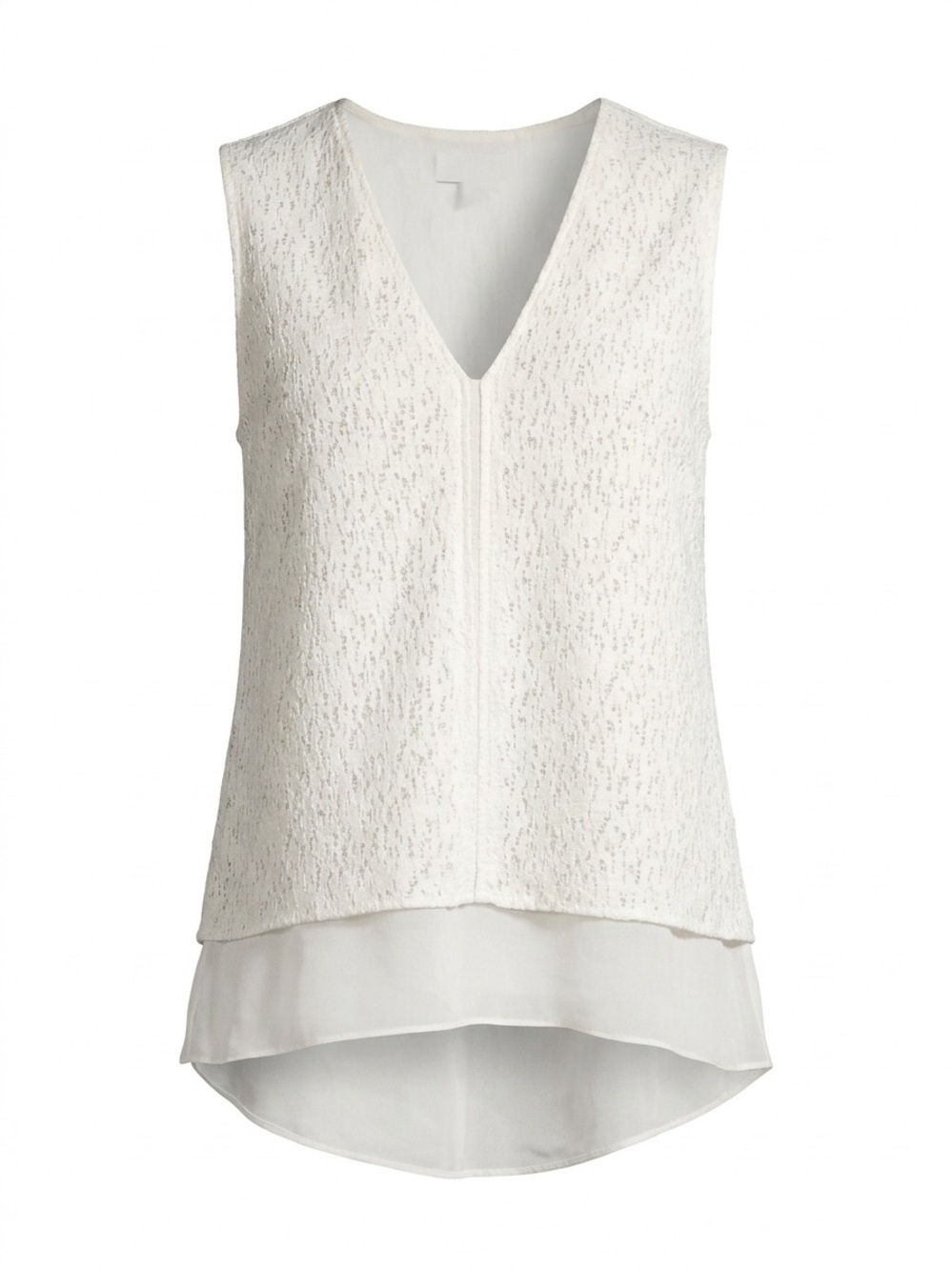 VINCE Off white sleeveless blouse top 100% silk lined size small NWT *read
